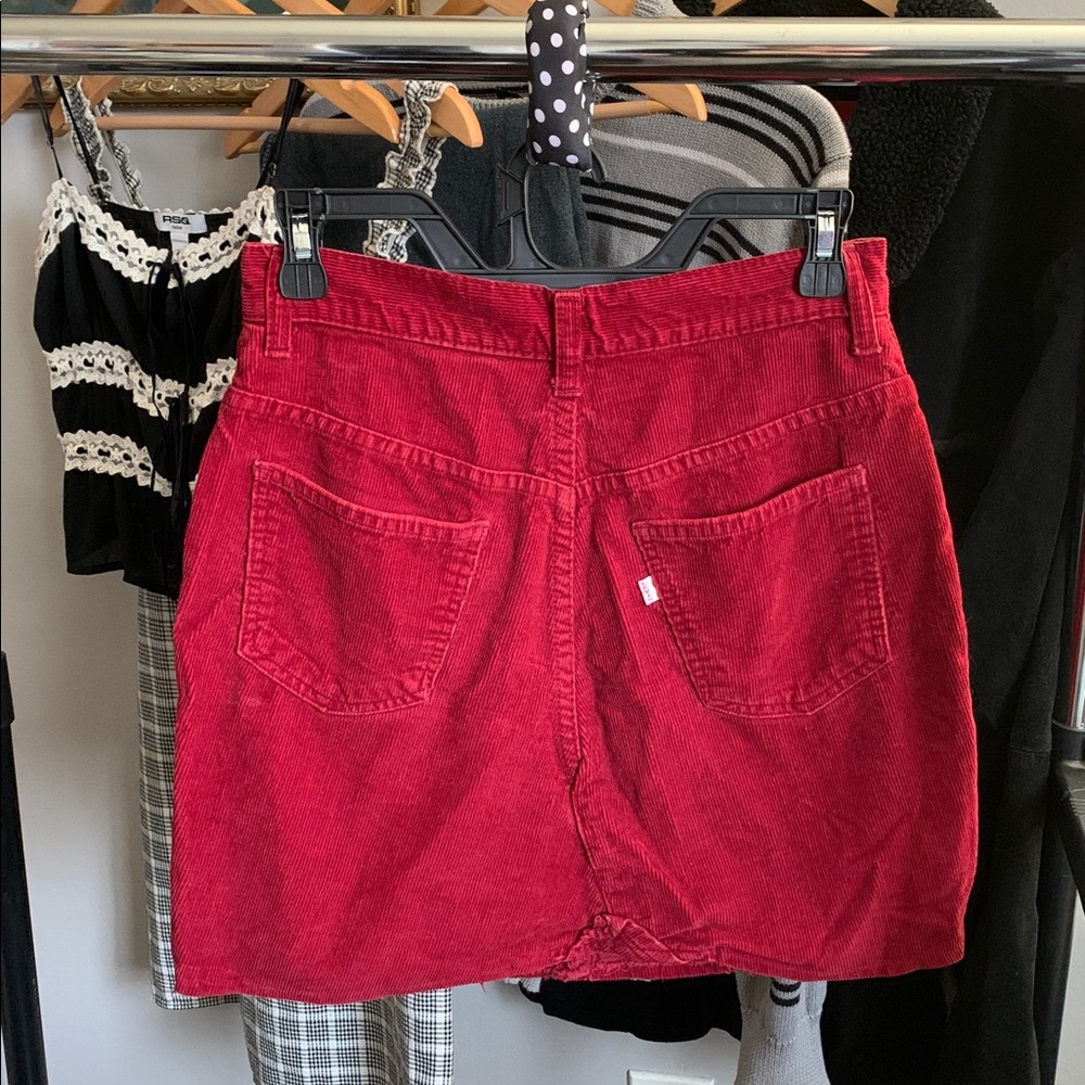 Levi’s Red Corduroy Skirt - Picture 2 of 4